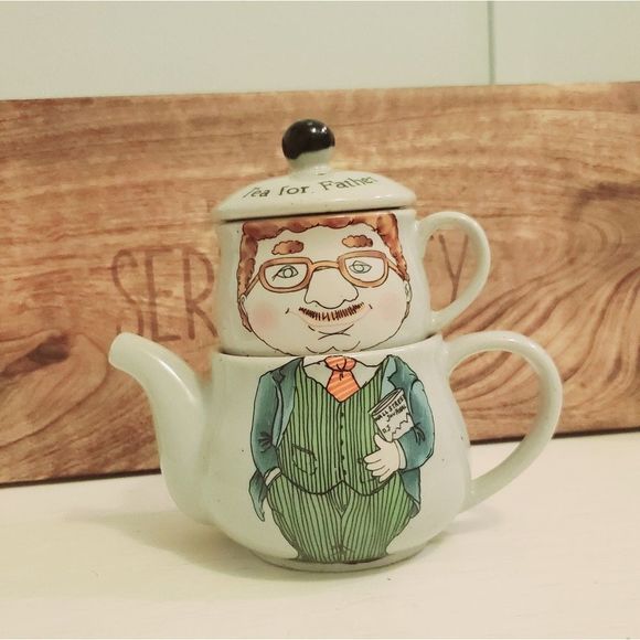 Fathers Day Gift Tea for One Novelty Teapot Set Tea For Father - Picture 6 of 14
